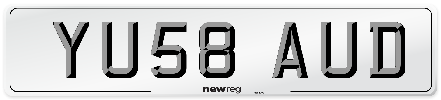 YU58 AUD Number Plate from New Reg